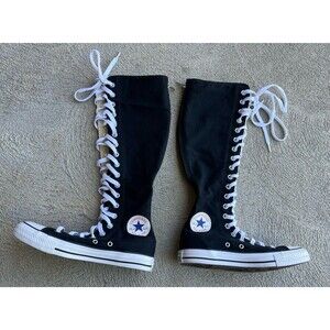 Converse All-Star Women's 7 Men's 5 Tall Knee High Sneakers 1V708 - Black